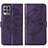 Funda de Cuero Cartera con Soporte Mariposa Carcasa Y01B para Realme 8i Morado