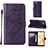 Funda de Cuero Cartera con Soporte Mariposa Carcasa Y01B para Realme C31 Morado