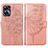 Funda de Cuero Cartera con Soporte Mariposa Carcasa Y01B para Realme C55 Oro Rosa