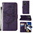 Funda de Cuero Cartera con Soporte Mariposa Carcasa Y01B para Realme GT Neo3 5G Morado