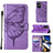 Funda de Cuero Cartera con Soporte Mariposa Carcasa Y01B para Realme GT Neo3 5G Purpura Claro