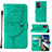 Funda de Cuero Cartera con Soporte Mariposa Carcasa Y01B para Realme GT Neo3 5G Verde