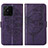 Funda de Cuero Cartera con Soporte Mariposa Carcasa Y01B para Realme Narzo 50A Morado