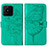 Funda de Cuero Cartera con Soporte Mariposa Carcasa Y01B para Realme Narzo 50A Verde