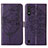 Funda de Cuero Cartera con Soporte Mariposa Carcasa Y01B para Samsung Galaxy A01 SM-A015 Morado