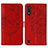 Funda de Cuero Cartera con Soporte Mariposa Carcasa Y01B para Samsung Galaxy A01 SM-A015 Rojo