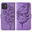 Funda de Cuero Cartera con Soporte Mariposa Carcasa Y01B para Samsung Galaxy A03 Purpura Claro