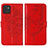 Funda de Cuero Cartera con Soporte Mariposa Carcasa Y01B para Samsung Galaxy A03 Rojo