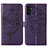 Funda de Cuero Cartera con Soporte Mariposa Carcasa Y01B para Samsung Galaxy A04s Morado