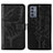 Funda de Cuero Cartera con Soporte Mariposa Carcasa Y01B para Samsung Galaxy A05s Negro