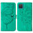 Funda de Cuero Cartera con Soporte Mariposa Carcasa Y01B para Samsung Galaxy A12 Nacho Verde