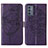 Funda de Cuero Cartera con Soporte Mariposa Carcasa Y01B para Samsung Galaxy A15 4G Morado