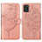 Funda de Cuero Cartera con Soporte Mariposa Carcasa Y01B para Samsung Galaxy A21s Oro Rosa