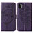 Funda de Cuero Cartera con Soporte Mariposa Carcasa Y01B para Samsung Galaxy A22 5G Morado