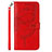 Funda de Cuero Cartera con Soporte Mariposa Carcasa Y01B para Samsung Galaxy A23 4G Rojo