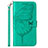 Funda de Cuero Cartera con Soporte Mariposa Carcasa Y01B para Samsung Galaxy A23 5G Verde