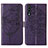 Funda de Cuero Cartera con Soporte Mariposa Carcasa Y01B para Samsung Galaxy A30S Morado