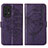 Funda de Cuero Cartera con Soporte Mariposa Carcasa Y01B para Samsung Galaxy A33 5G Morado