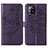 Funda de Cuero Cartera con Soporte Mariposa Carcasa Y01B para Samsung Galaxy A42 5G Morado