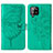 Funda de Cuero Cartera con Soporte Mariposa Carcasa Y01B para Samsung Galaxy A42 5G Verde