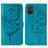 Funda de Cuero Cartera con Soporte Mariposa Carcasa Y01B para Samsung Galaxy A51 5G Azul