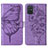 Funda de Cuero Cartera con Soporte Mariposa Carcasa Y01B para Samsung Galaxy A51 5G Purpura Claro