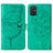 Funda de Cuero Cartera con Soporte Mariposa Carcasa Y01B para Samsung Galaxy A51 5G Verde