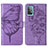 Funda de Cuero Cartera con Soporte Mariposa Carcasa Y01B para Samsung Galaxy A52s 5G Purpura Claro
