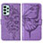 Funda de Cuero Cartera con Soporte Mariposa Carcasa Y01B para Samsung Galaxy A53 5G Purpura Claro