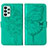 Funda de Cuero Cartera con Soporte Mariposa Carcasa Y01B para Samsung Galaxy A53 5G Verde