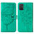 Funda de Cuero Cartera con Soporte Mariposa Carcasa Y01B para Samsung Galaxy A71 4G A715 Verde