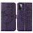 Funda de Cuero Cartera con Soporte Mariposa Carcasa Y01B para Samsung Galaxy A72 4G Morado