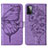 Funda de Cuero Cartera con Soporte Mariposa Carcasa Y01B para Samsung Galaxy A72 4G Purpura Claro