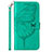 Funda de Cuero Cartera con Soporte Mariposa Carcasa Y01B para Samsung Galaxy A73 5G Verde