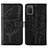 Funda de Cuero Cartera con Soporte Mariposa Carcasa Y01B para Samsung Galaxy F02S SM-E025F Negro