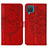 Funda de Cuero Cartera con Soporte Mariposa Carcasa Y01B para Samsung Galaxy F12 Rojo