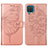 Funda de Cuero Cartera con Soporte Mariposa Carcasa Y01B para Samsung Galaxy M12 Oro Rosa