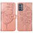 Funda de Cuero Cartera con Soporte Mariposa Carcasa Y01B para Samsung Galaxy M14 5G Oro Rosa