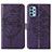 Funda de Cuero Cartera con Soporte Mariposa Carcasa Y01B para Samsung Galaxy M32 5G Morado