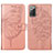 Funda de Cuero Cartera con Soporte Mariposa Carcasa Y01B para Samsung Galaxy Note 20 5G Oro Rosa