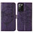 Funda de Cuero Cartera con Soporte Mariposa Carcasa Y01B para Samsung Galaxy Note 20 Ultra 5G Morado