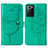 Funda de Cuero Cartera con Soporte Mariposa Carcasa Y01B para Samsung Galaxy Note 20 Ultra 5G Verde