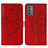 Funda de Cuero Cartera con Soporte Mariposa Carcasa Y01B para Samsung Galaxy Quantum4 5G Rojo