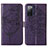 Funda de Cuero Cartera con Soporte Mariposa Carcasa Y01B para Samsung Galaxy S20 FE (2022) 5G Morado