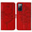 Funda de Cuero Cartera con Soporte Mariposa Carcasa Y01B para Samsung Galaxy S20 FE (2022) 5G Rojo