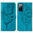Funda de Cuero Cartera con Soporte Mariposa Carcasa Y01B para Samsung Galaxy S20 FE 5G Azul