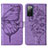 Funda de Cuero Cartera con Soporte Mariposa Carcasa Y01B para Samsung Galaxy S20 FE 5G Purpura Claro