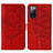 Funda de Cuero Cartera con Soporte Mariposa Carcasa Y01B para Samsung Galaxy S20 FE 5G Rojo