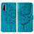 Funda de Cuero Cartera con Soporte Mariposa Carcasa Y01B para Vivo iQOO U1 Azul