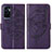 Funda de Cuero Cartera con Soporte Mariposa Carcasa Y01B para Vivo V23e 5G Morado